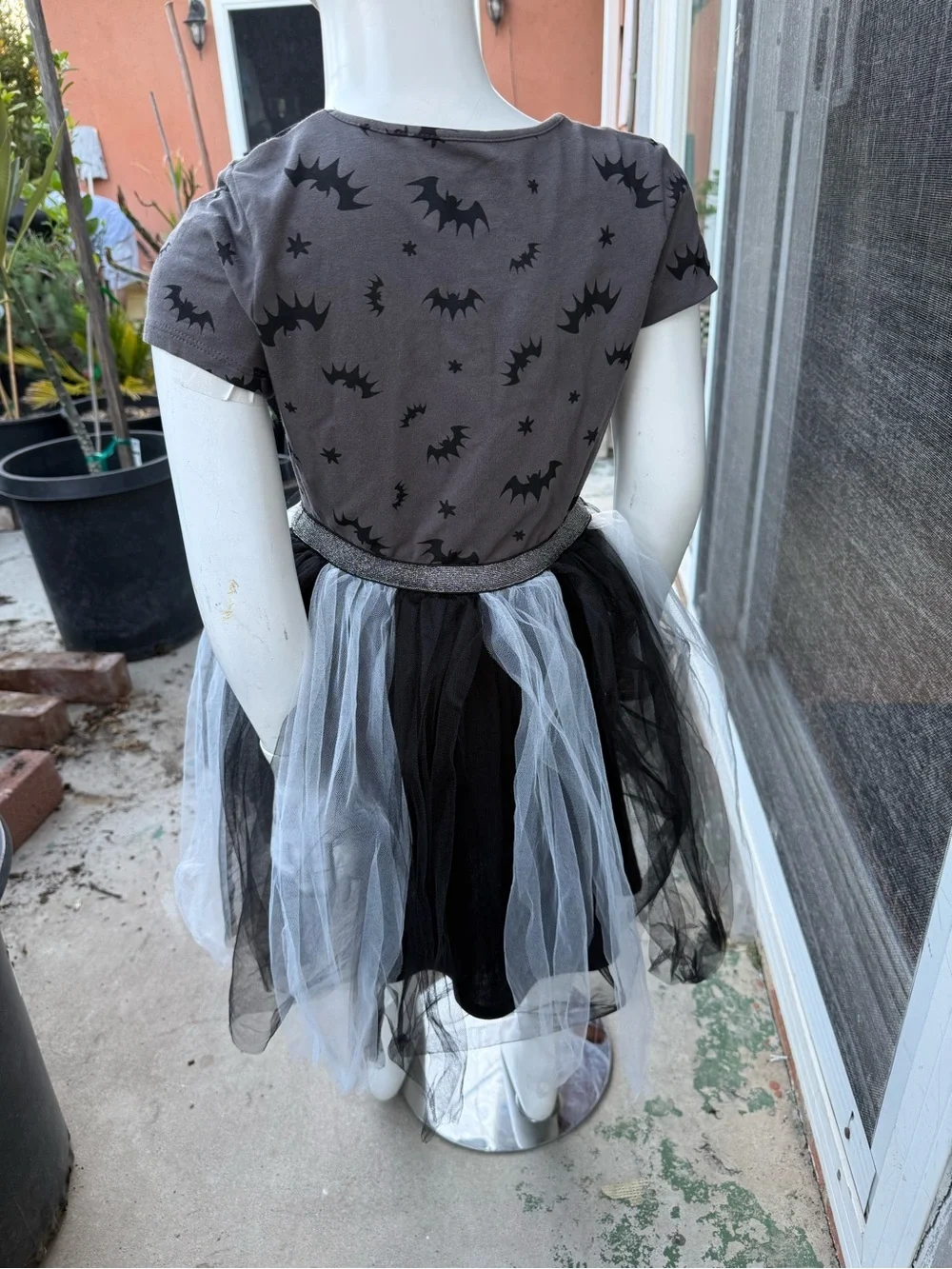 Disney Black & Gray Jack Skellington Tulle Costume Dress